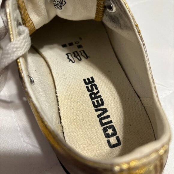 Converse Chuck Taylor All Star Ox Metallic Gold Silver Copper Low Top Women’s 6 - Picture 14 of 16